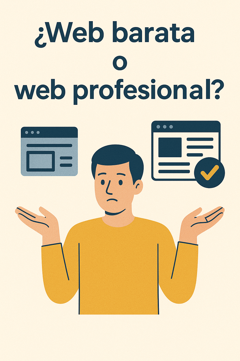 Comparación entre web barata y web profesional